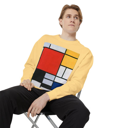 Composition with Red, Yellow, Blue, and Black by Piet Mondrian Garment-Dyed Sweatshirt
