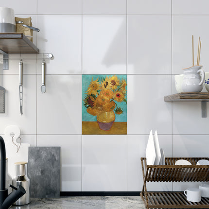 Vase with Twelve Sunflowers by Vincent Van Gogh Ceramic Tile