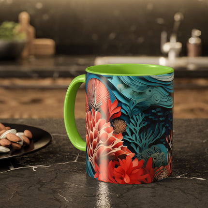 Enchanting Underwater Scene Colorful Mugs (11oz, 15oz)
