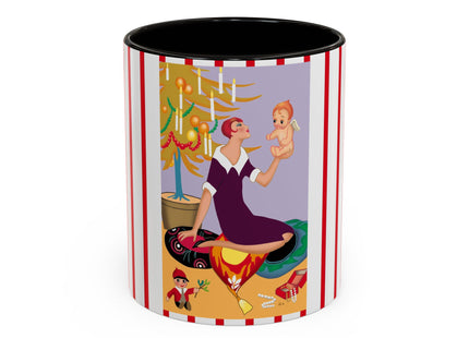 Art Deco Christmas Colorful Mugs (11oz, 15oz)