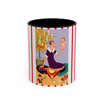 Art Deco Christmas Colorful Mugs (11oz, 15oz)