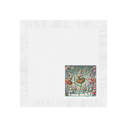 Christmas Ballet of the Absurd White Coined Napkins