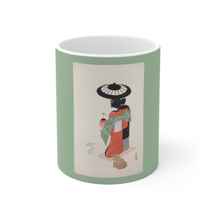 Illustrations of Japanese Toys Pl.020 by Kawasaki Kyosen Ceramic Mug 11oz