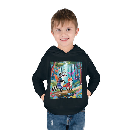 Whimsical Woodland Toddler Pullover Fleece Hoodie