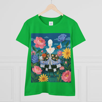 🌸👑 The Duchess Of The Enchanted Garden Cotton Tee – Art Deco Floral Elegance