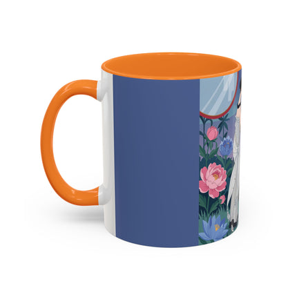 Whispers to the Golden Songbird Colorful Mugs – Art Deco Garden Elegance