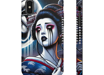 Geisha’s Black Ink Tears Phone Cases