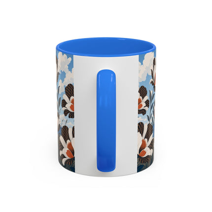 🌊🌼 The Windswept Seaside Promenade Colorful Mug – Art Deco Coastal Elegance