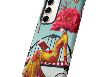 Reading In A Painted Garden Phone Cases