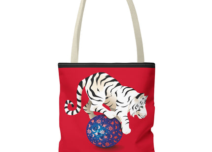 Majestic White Tiger on a Celestial Journey Tote Bag (AOP)