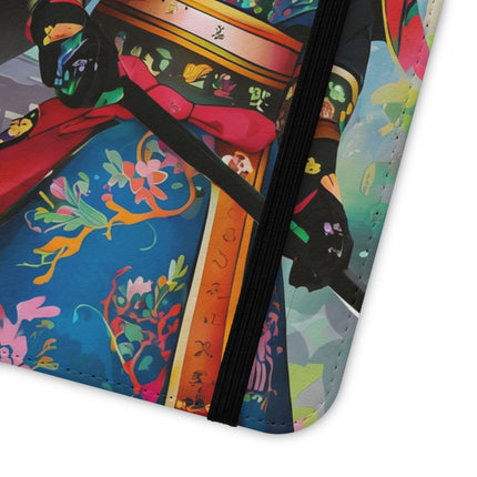 🦉⚔️ Cyberpunk Samurai Owl Flip Case – Neon Wisdom & Warrior Honor