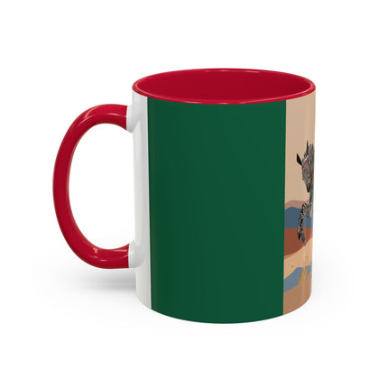 Zebra Rider Colorful Mugs – Safari Chic & Art Deco Adventure