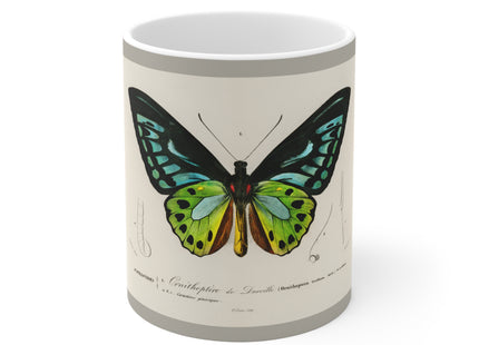 Green Birdwing by Charles Dessalines D' Orbigny Ceramic Mug 11oz