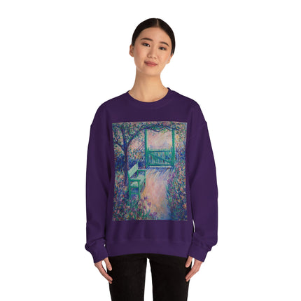 The Artist’s Garden (The Green Chair) by Theodore Earl Butler Heavy Blend™ Crewneck Sweatshirt