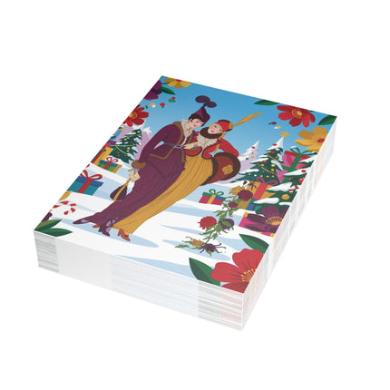 🎁🌸 The Ladies Of The Christmas Promenade Greeting Card – Art Deco Holiday Fantasy