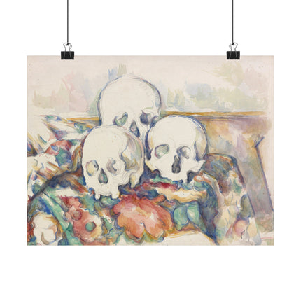 The Three Skulls by Paul Cézanne Matte Horizontal Posters