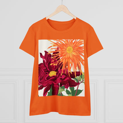 Dahlia Flower by Tanigami Kônan Women's Midweight Cotton Tee