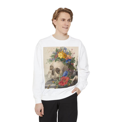 Vanitas Still Life by Herman Henstenburgh Garment-Dyed Sweatshirt