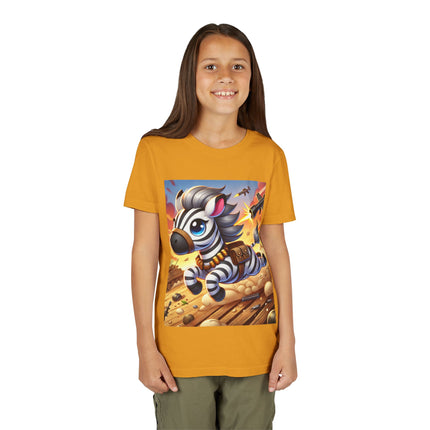 Zebra on the Run Youth Short Sleeve Tee