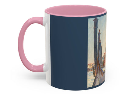 Gondola Moorings on the Grand Canal by John Singer Sargent Colorful Mugs (11oz, 15oz)