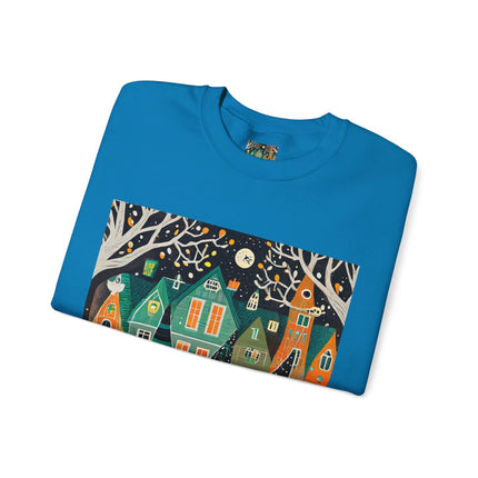 Night of the Trick-or-Treating Owlets Unisex Heavy Blend™ Crewneck Sweatshirt