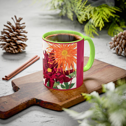 Dahlia Flower by Tanigami Kônan Colorful Mugs (11oz, 15oz)