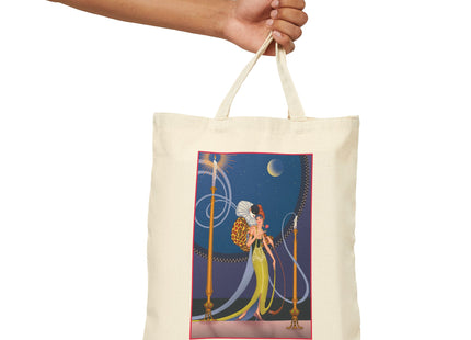Smoke and Secrets: A Glamorous Encounter in Prohibition Cotton Canvas Tote Bag