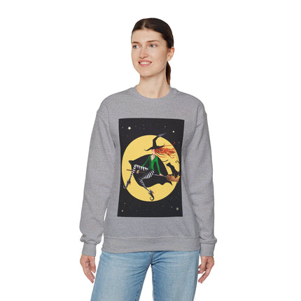 A Witch’s Moonlit Flight Unisex Heavy Blend™ Crewneck Sweatshirt