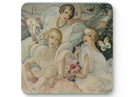 Les Femmes Fatales by Gerda Wegener Corkwood Coaster Set