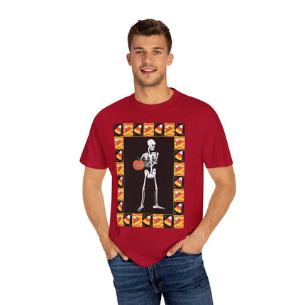 Candy Corn Skeleton Unisex Garment-Dyed T-shirt