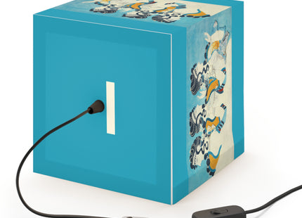 Reproduction of Ladies in Blue by Emile Gilliéron Light Cube Lamp