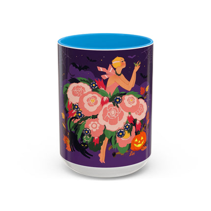 🌹🎃 The Lady Of The Haunted Rose Garden Colorful Mug – Romantic Halloween Charm
