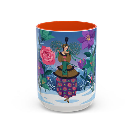 🌹❄️ The Holly Rose Of Winter Colorful Mug – Art Deco Christmas Garden