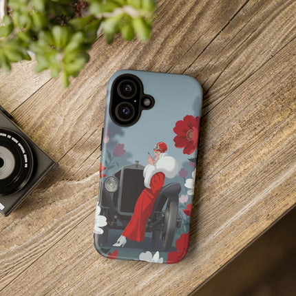 🚗🌺 The Lady Of The Grand Touring Car Phone Case – Art Deco Motoring Elegance