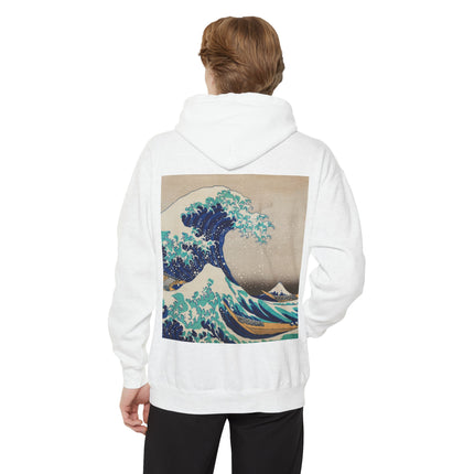The Great Wave off Kanagawa by Katsushika Hokusai Unisex Garment-Dyed Hoodie