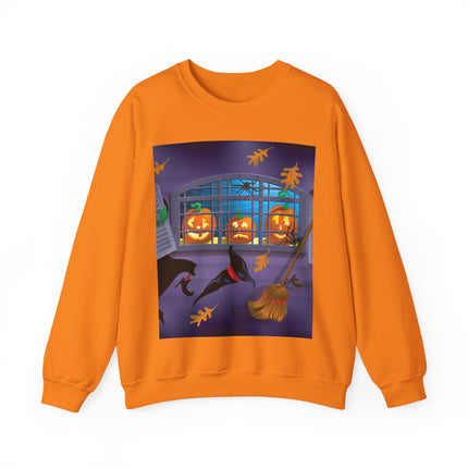 Whimsical Halloween Mischief Unisex Heavy Blend™ Crewneck Sweatshirt