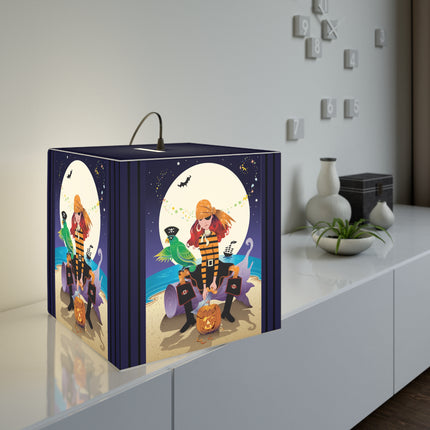 Moonlit Pirate Halloween Light Cube Lamp