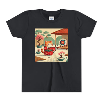 Archer Kitten in the Zen Garden Youth Short Sleeve Tee
