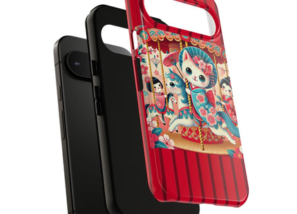 Geisha Kitten's Enchanted Carousel Phone Cases
