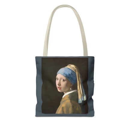 Girl with a Pearl Earring by Johannes Vermeer Tote Bag (AOP)