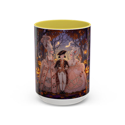 🎃🌙 The Midnight Court Of Pumpkin Grove Colorful Mug – Elegant Halloween Masquerade