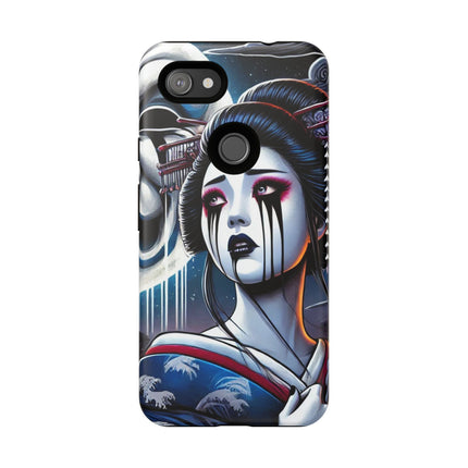 Geisha’s Black Ink Tears Phone Cases