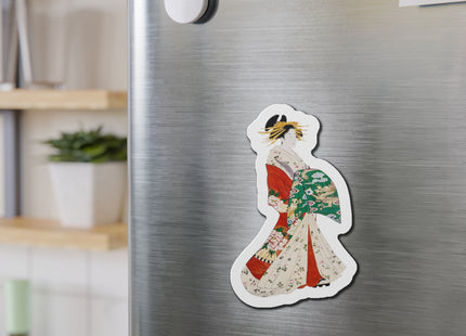Japanese Woman by Hosoda Eishi Die-Cut Magnets (5 Sizes)