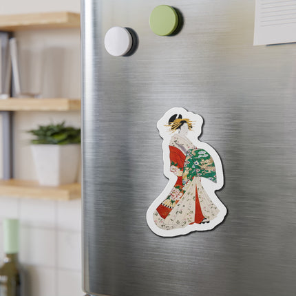 Japanese Woman by Hosoda Eishi Die-Cut Magnets (5 Sizes)