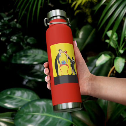 A Moment of Elegance: A Passionate Embrace Amidst Golden Splendor Copper Vacuum Insulated Bottle, 22oz