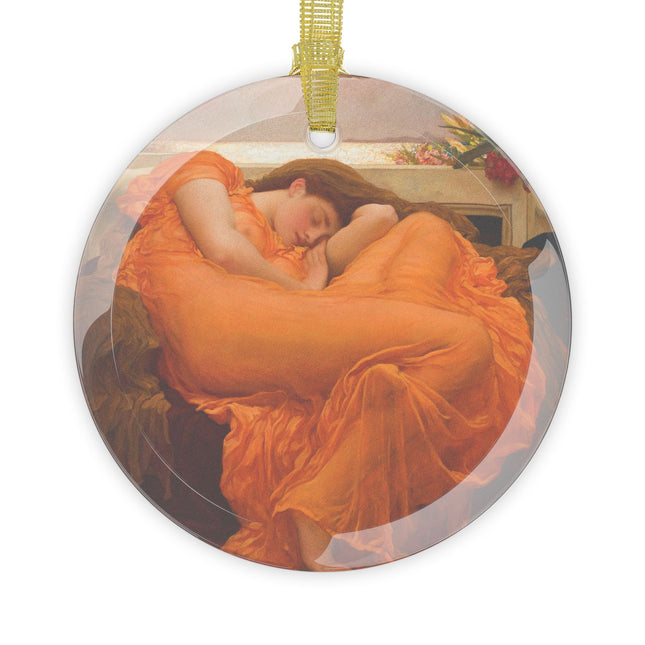Flaming June by Frederic Leighton Glass Ornaments