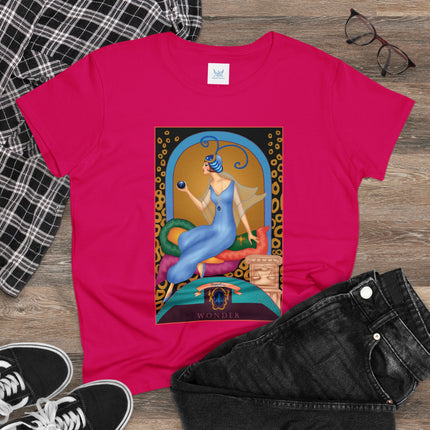 September & Sapphire (from the Gem Series) by Sofia Chiostri Women's Midweight Cotton Tee