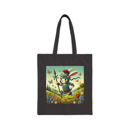 Rabbit Gladiator Cotton Canvas Tote Bag