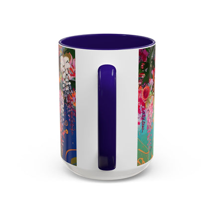 Golden Wisteria Elegance Colorful Mugs (11oz, 15oz)