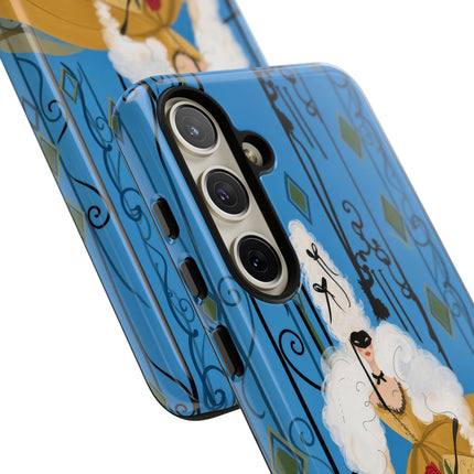 🎭🌹 The Lady At The Masquerade Gates Phone Case – Art Deco Fashion Illustration